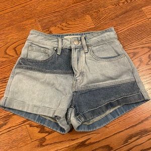 Patchwork mom short